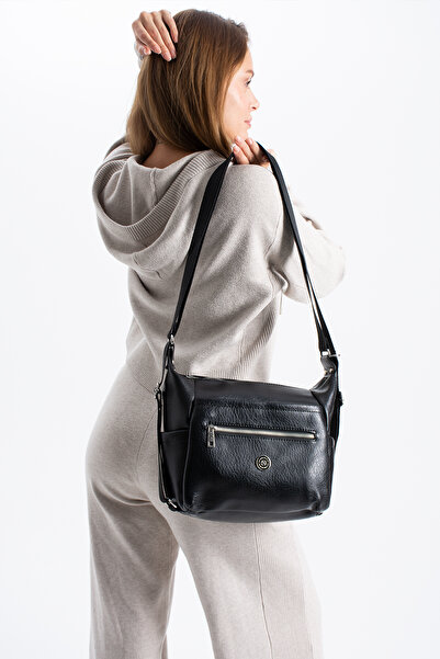 Sanmorris Kadın Hem Omuz Hem Sırt Çantası Çok Bölmeli Orta Boy (32x25) 1436