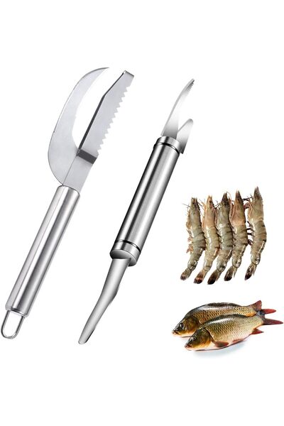 Hope طقم سكاكين الروبيان والأسماك متعدد الوظائف 5 في 1 (مقشرة الروبيان، مقشرة...