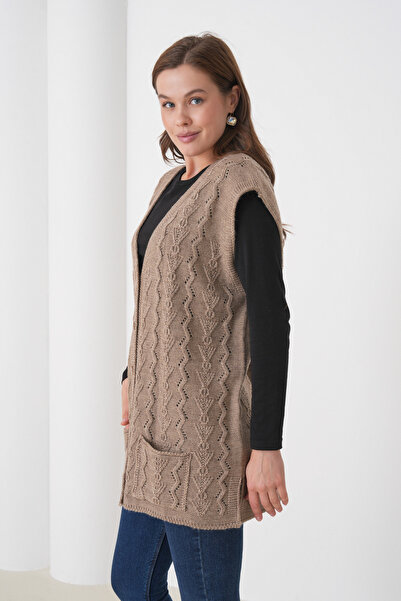 New Lamierra Mother Women's Knitwear Plus Size Wool Vest