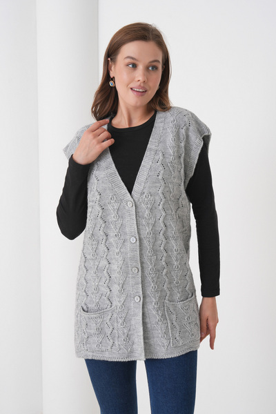 New Lamierra Mother Women's Knitwear Plus Size Wool Vest
