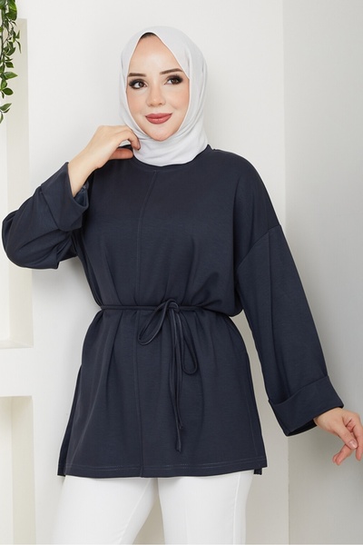 Bestenur Günsel Drawstring Tunic 1646 - Anthracite