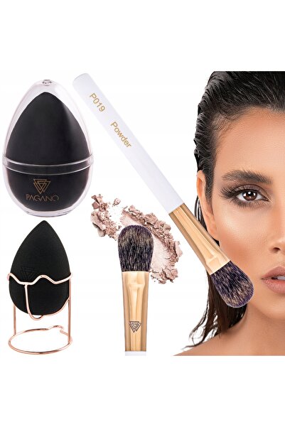 Other Set profesional de burete de machiaj + pensule pentru pudră