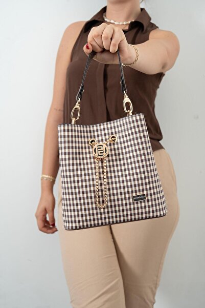 Silver Polo Smeđe Žuto - Smeđe SP967 Žene Torba preko ramena