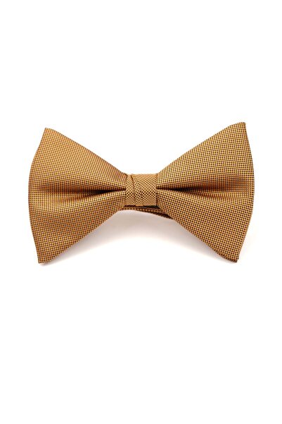 6AM Ceremony Papion auriu pre-legat cu textură de mătase micro-pătrată