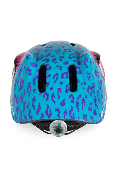 byox Kati Turquoise Kids Helmet with LED Light, Ventilation, Adjustable S (48–54 cm)