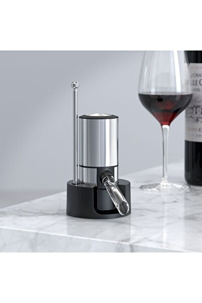 AB Luxury Concept Decanter with electric aerator for wine with support base, retractable metal tube, battery charging
