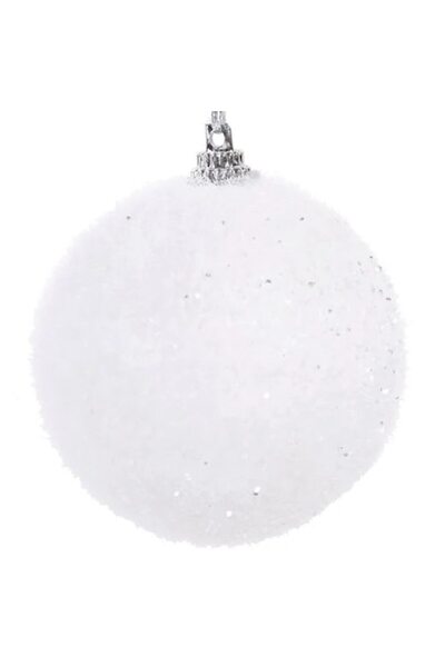 ANTBRO Σετ 6 στολιδιών χριστουγεννιάτικου δέντρου Antbro® με ιριδίζοντα λευκά...