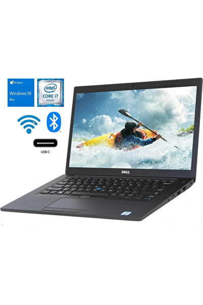 Dell Latitude 7490 - Intel Core i7-8650U، ذاكرة وصول عشوائي (RAM) سعة 16 جيجابايت، قرص SSD سعة 512 جيجابايت، شاشة 14 بوصة عالية الدقة، نظام التشغيل Windows 10 Pro