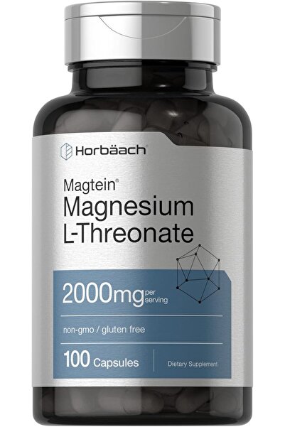 Horbaach Magtein Magnesium Magnezyum L-Threonate Treonat 2000mg 100 Caps Men ...