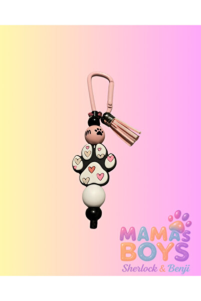 Mamasboys Pembe Pati Figürlü Anahtarlık - Charm - Çanta Aksesuarı