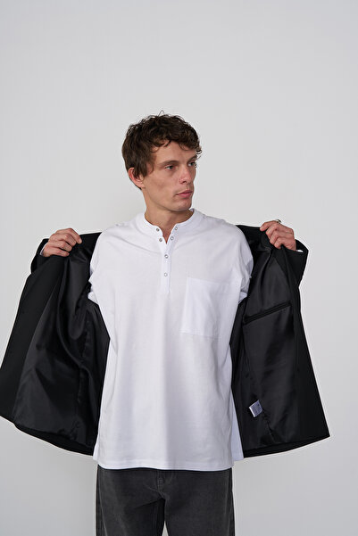 Beyyoglu Oversize Çıtçıtlı Basic Tshirt