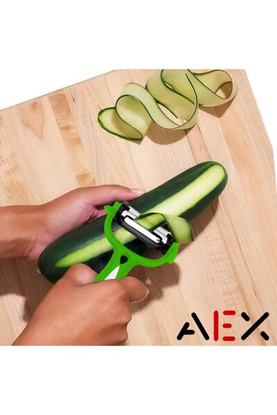 AEX 3-in-1 Kitchen Peeler — Multifunctional Y Vegetable Peeler with Julienne Slicer for Potatoes, Carr