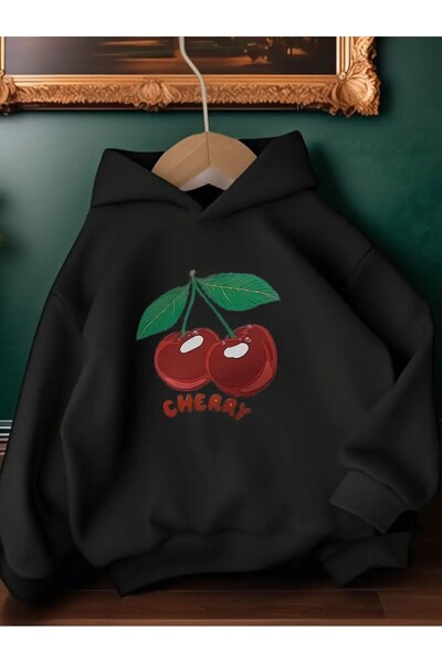 oneagılyazı Φούτερ με κουκούλα με στάμπα Cherry