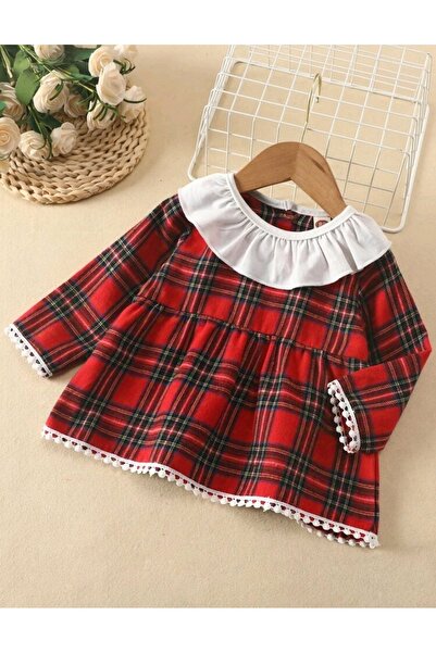 OEM Girls' plaid dress, 74 cm, 6-9 months