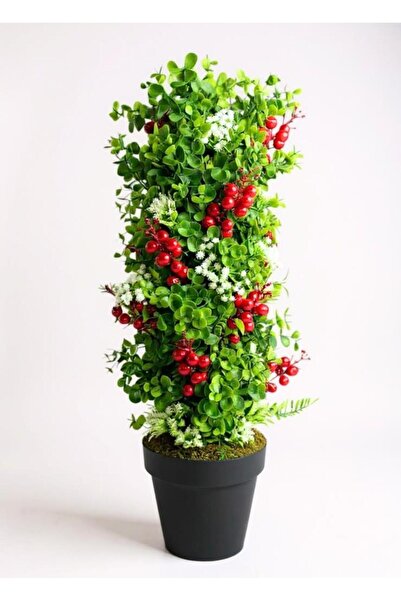 Nettenevime Yapay Çiçek Siyah Saksıda Kokinalı Yeşil Şimşir Ağacı 70*30cm