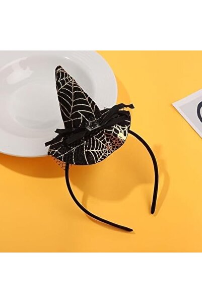 TOYFEST Αξεσουάρ αποκριάτικου πάρτι με καπέλο μάγισσας και κορώνα από τούλι σε κίτρινο χρυσό χρώμα