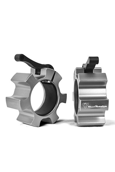 YALLA HomeGym Aluminum Olympic Barbell Collars, 2 Inch Weight Barbell Locks Collar Clips