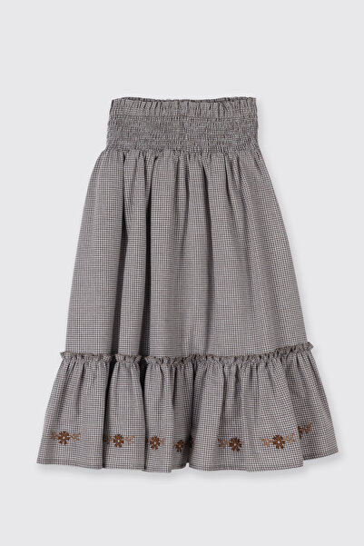 Panço Kız Çocuk Kahve Etek