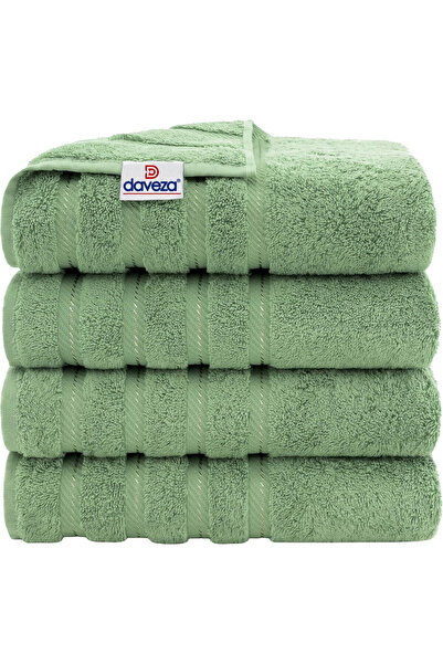 DAVEZA Set 4 Prosoape Premium Daveza, 600 GSM, 100% Bumbac Turcesc, Culoare V...