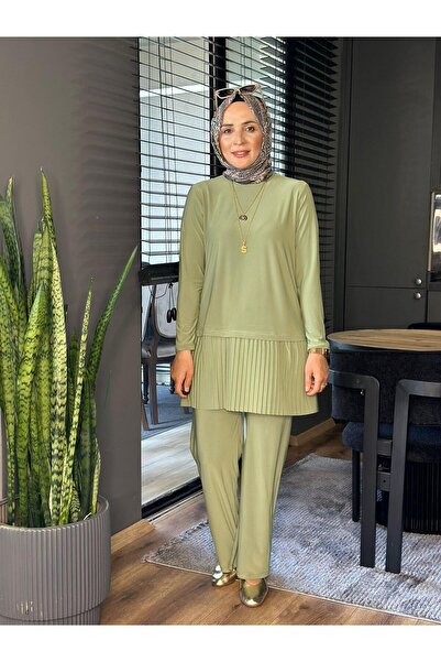 Marka 4204 ETEK UCU PİLİSELİ SANDY TAKIM MİNT YEŞİLİ L -XL