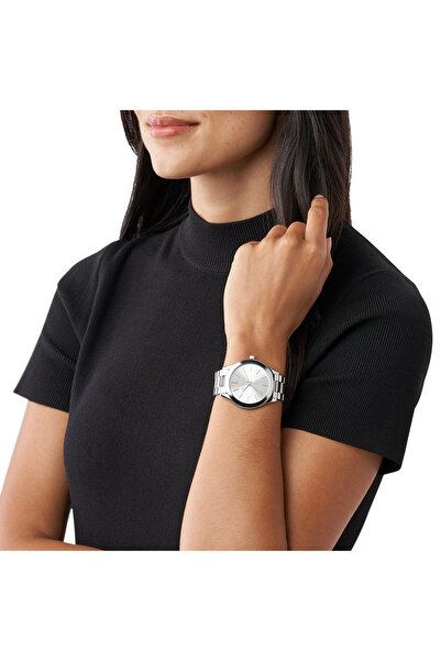 Michael Kors Slim Runway Silberne Damenuhr MK3178