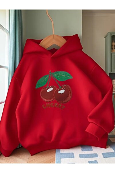 oneagılyazı Φούτερ με κουκούλα με στάμπα Cherry