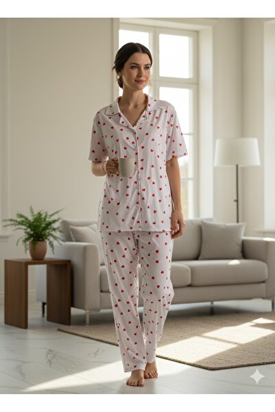 sleeproom Women's Buttoned Pjamas Suit