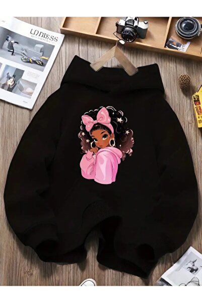 H&GHAMLEGİYİM Зимна суитшърт с качулка за момичета