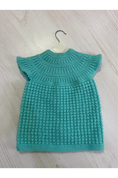 Green Hill Hand-Knitted Cardigan for a Two-And-A-Half-Year-Old Child