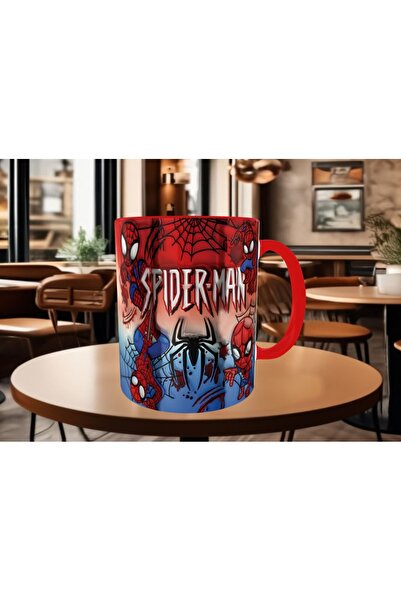 Mugs and love Örümcek adam baskı kaliteli porselen kupa