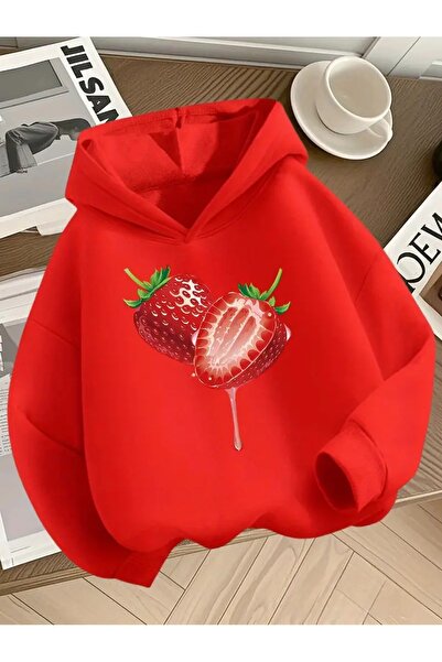 oneagılyazı Model cu căpșuni cu glugă Swea tricou