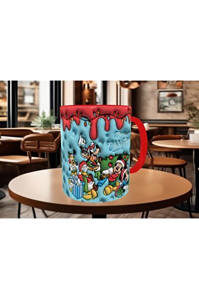 Mugs and love Mickey ve arkadaşları yılbaşı partisi kaliteli porselen kupa