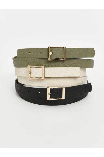 LC Waikiki Leather-Look Women's Belt 3-Pack (W5)