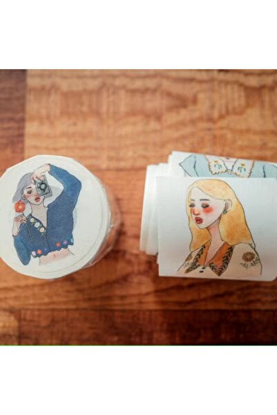 İthal K10-La dolce Vita 90cm bandă washi cu cântec de flori