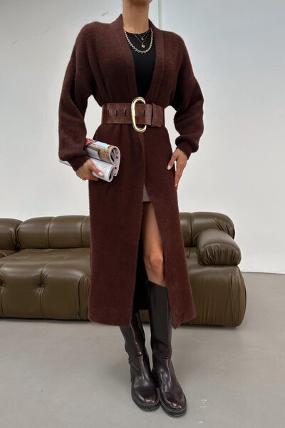 mylove Yumoş Long Cardigan Brown