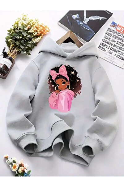 H&GHAMLEGİYİM Зимна суитшърт с качулка за момичета