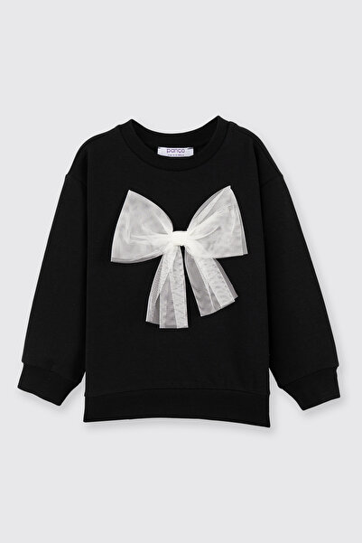 Panço Kız Bebek Siyah Sweatshirt