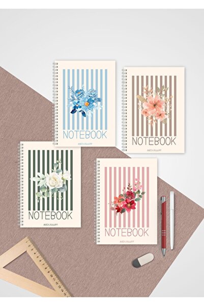 MEDUSAART A5 4 LÜ KARELİ DEFTER SETİ. 50 YAPRAK - 100 SAYFA