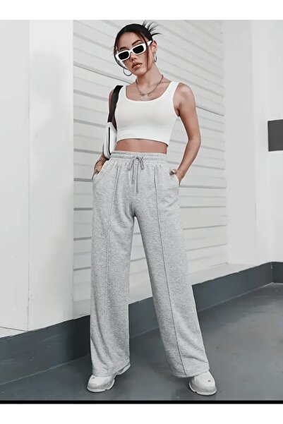 Green Hill Kadın ikiiplik Bol Paça Çımalı Eşofman Altı