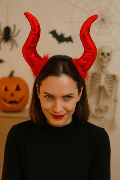 TOYFEST Halloween Malefiz Maleficent Red Horned Crown Costume Accessory