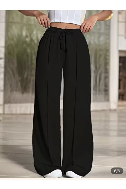 Green Hill Women's Double-Layered Wide-Leg Striped Sweatpants