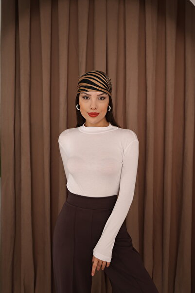 ESL ESLEM Women's Long Sleeve Half Fishing Lycra Combed Cotton Bodysuit