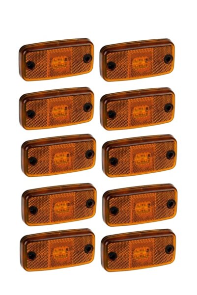 fristom Set 10 lămpi de gabarit LED 110 x 54 mm galbene FT-019 Z (compatibile...