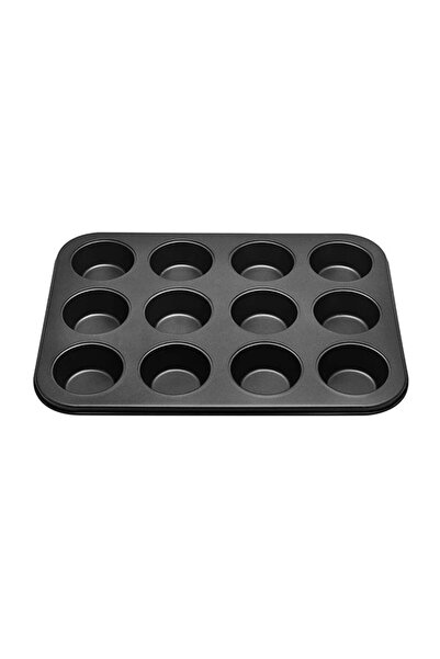 Hope صينية خبز مافن غير لاصقة، 12 كوبًا، أسود، 35.5 سم
