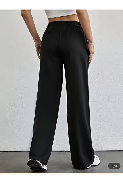 Green Hill Women's Double-Layered Wide-Leg Striped Sweatpants