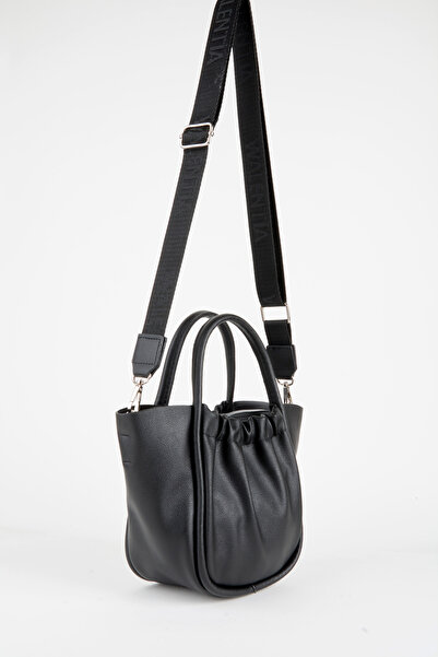 Vivaq Women's Magnolia Black Medium Size Lined Snap and Zipper Closure Handbag and Shoulder Bag