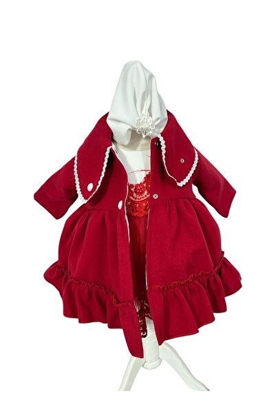 Botez Rochita fetita Alina- rosu cu palton