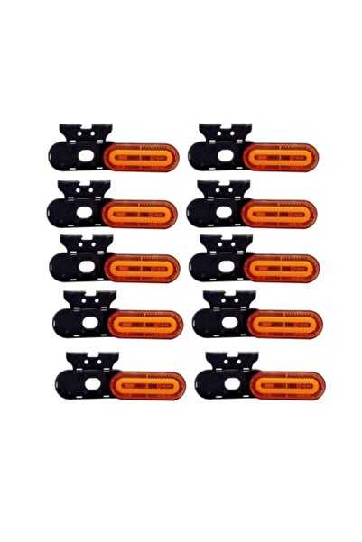 fristom Set de 10 lămpi de gabarit pentru camion, LED, galben, FT-072-Z