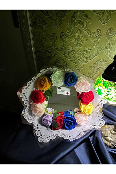 KAYZEN renkli gül buketi aynalı