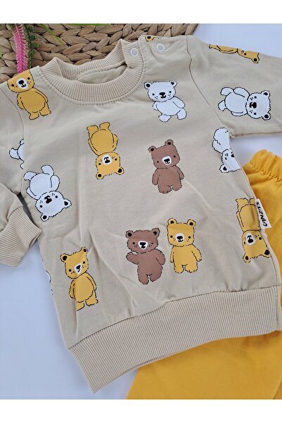 Butik Baby Boy Combed Cotton Double Suit Without Hoodie Without Fleece Inside Gift Set